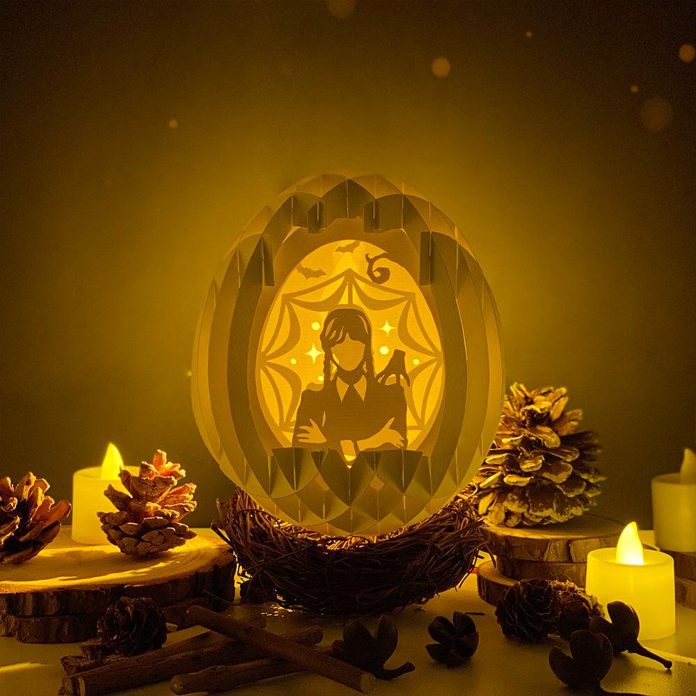 Wednesday Addams - Easter Egg 3D Pop-up File - Cricut File - 5.8x4.8" - LightBoxGoodMan - LightboxGoodman