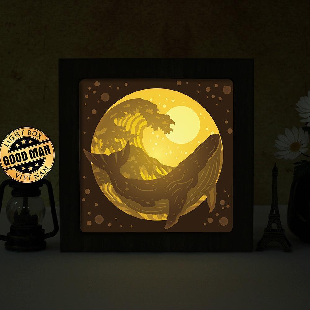 Whale 4 – Paper Cut Light Box File - Cricut File - 8x8 inches - LightBoxGoodMan - LightboxGoodman