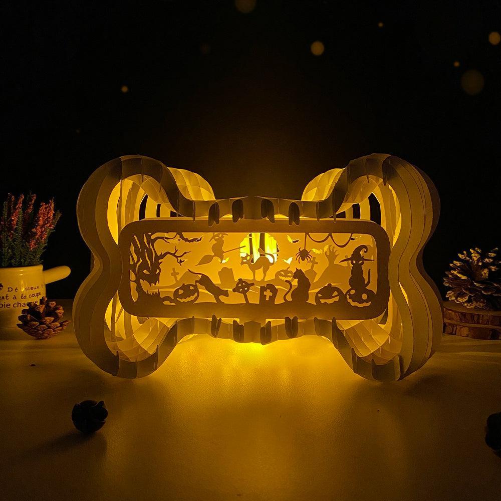 Witch Cats - Bone Pop-Up File - Cricut File - LightBoxGoodMan - LightboxGoodman