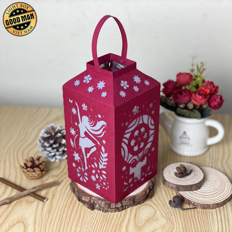 Women's Day - Paper Cut Lantern File - Cricut File - 10x16cm - LightBoxGoodMan - LightboxGoodman