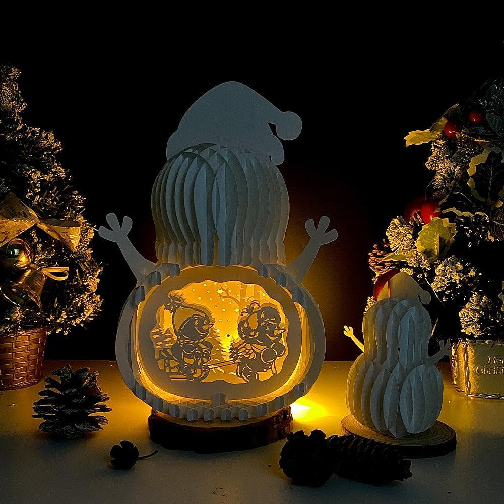 Xmas 1 - Snowman Pop-up File - Cricut File - LightBoxGoodMan - LightboxGoodman