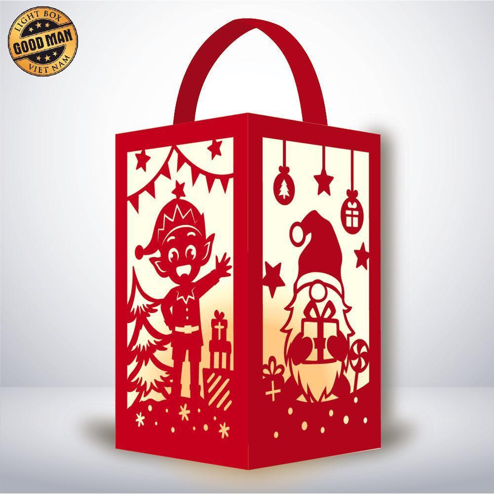 Xmas 2 - Paper Cut Lantern File - Cricut File - 10x16cm - LightBoxGoodMan - LightboxGoodman