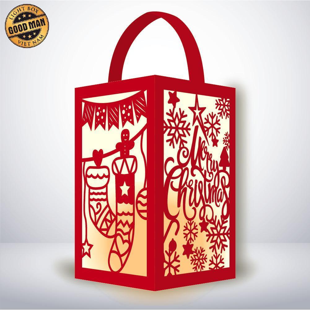Xmas 3 - Paper Cut Lantern File - Cricut File - 10x16cm - LightBoxGoodMan - LightboxGoodman