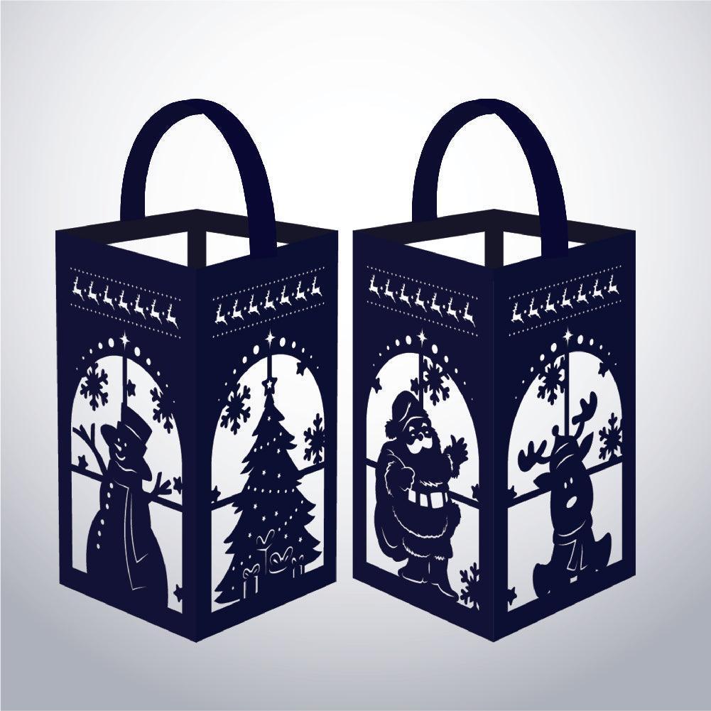Xmas 5 - Paper Cut Lantern File - Cricut File - 10x16cm - LightBoxGoodMan - LightboxGoodman