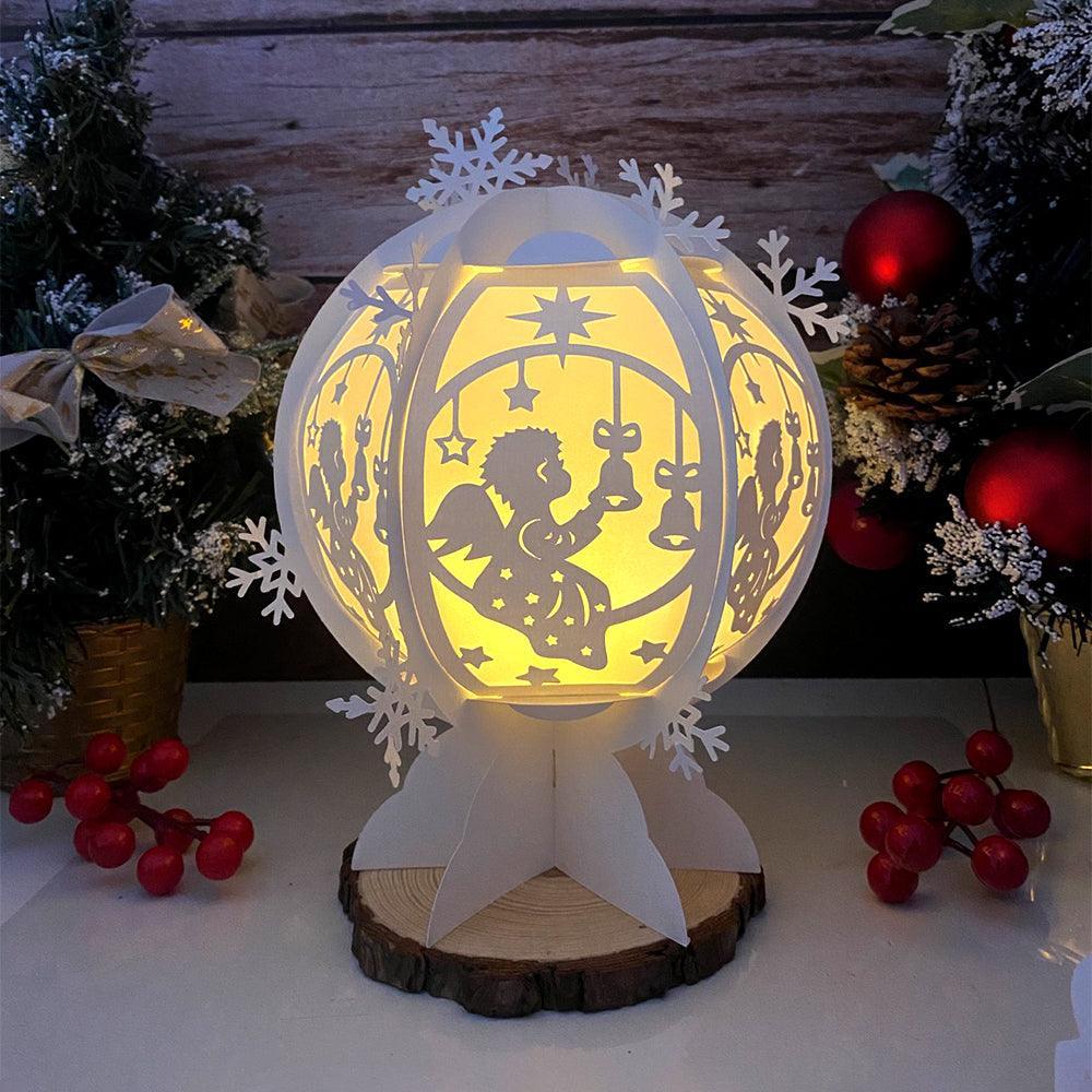 Xmas Angel - Snowball Lantern File - Cricut File - LightBoxGoodMan - LightboxGoodman