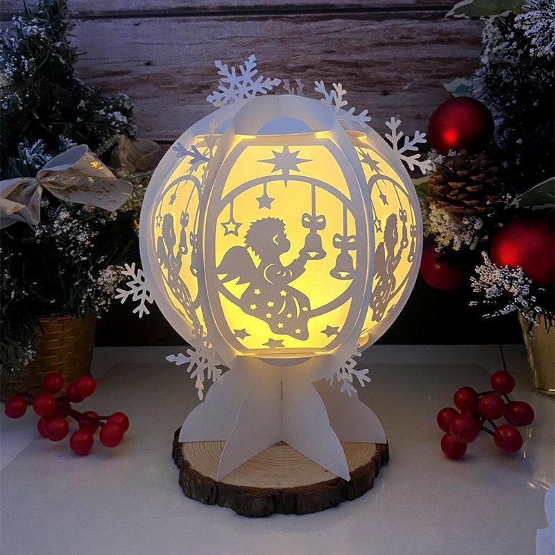 Xmas Angel - Snowball Lantern File - Cricut File - LightBoxGoodMan - LightboxGoodman