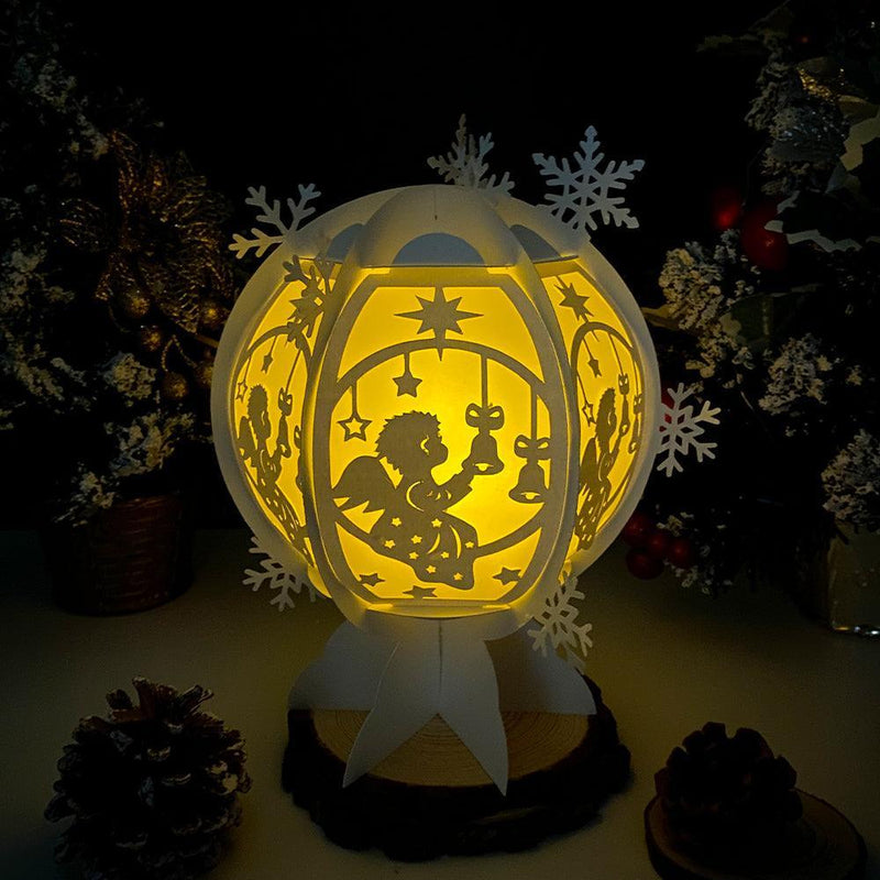 Xmas Angel - Snowball Lantern File - Cricut File - LightBoxGoodMan - LightboxGoodman