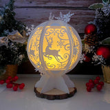 Xmas Deer - Snowball Lantern File - Cricut File 1 - LightBoxGoodMan