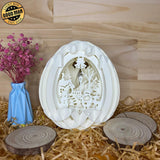 Xmas - Easter Egg 3D Pop-up File - Cricut File - 5.8x4.8" - LightBoxGoodMan - LightboxGoodman