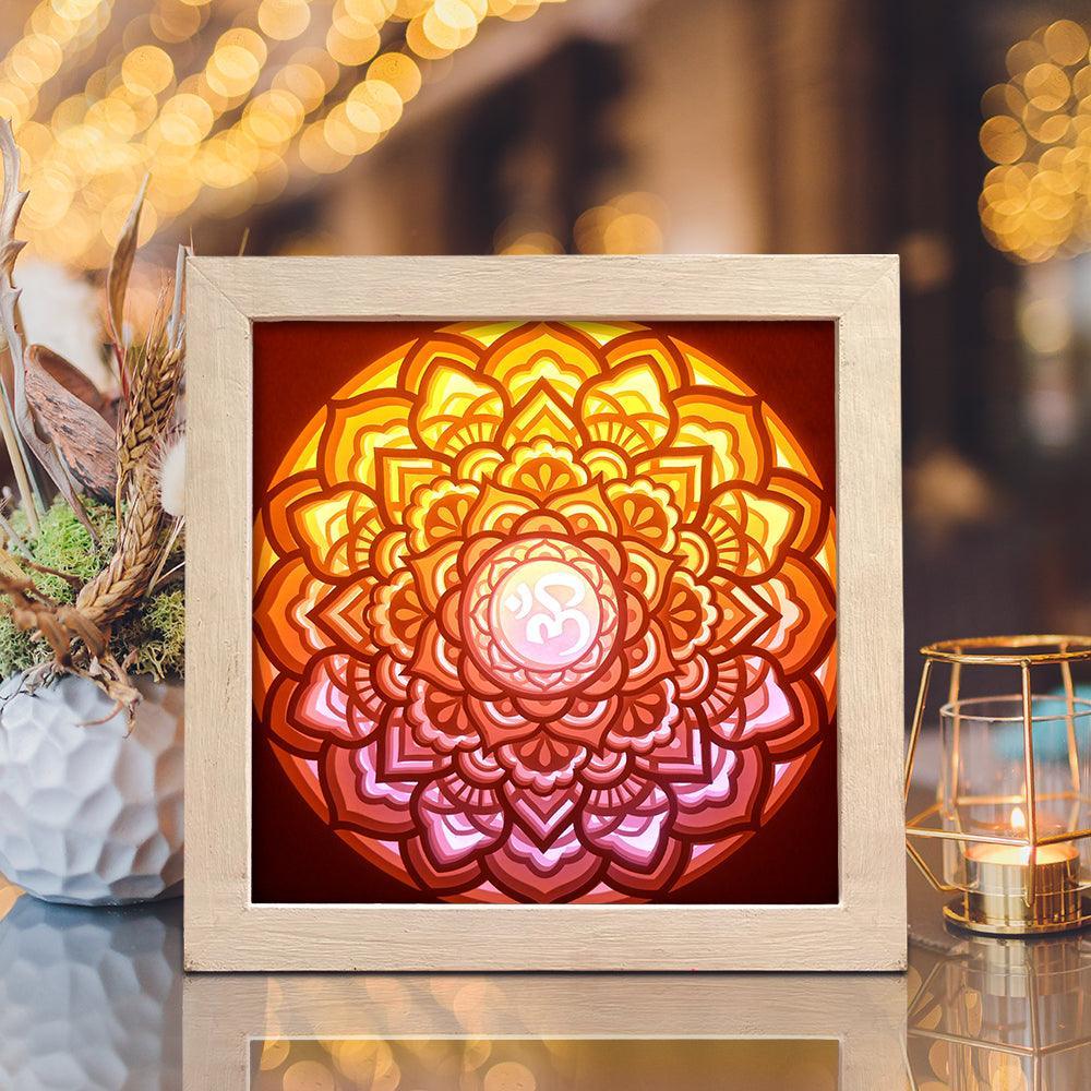 Yin Yang Mandala – Paper Cut Light Box File - Cricut File - 20x20cm - LightBoxGoodMan - LightboxGoodman