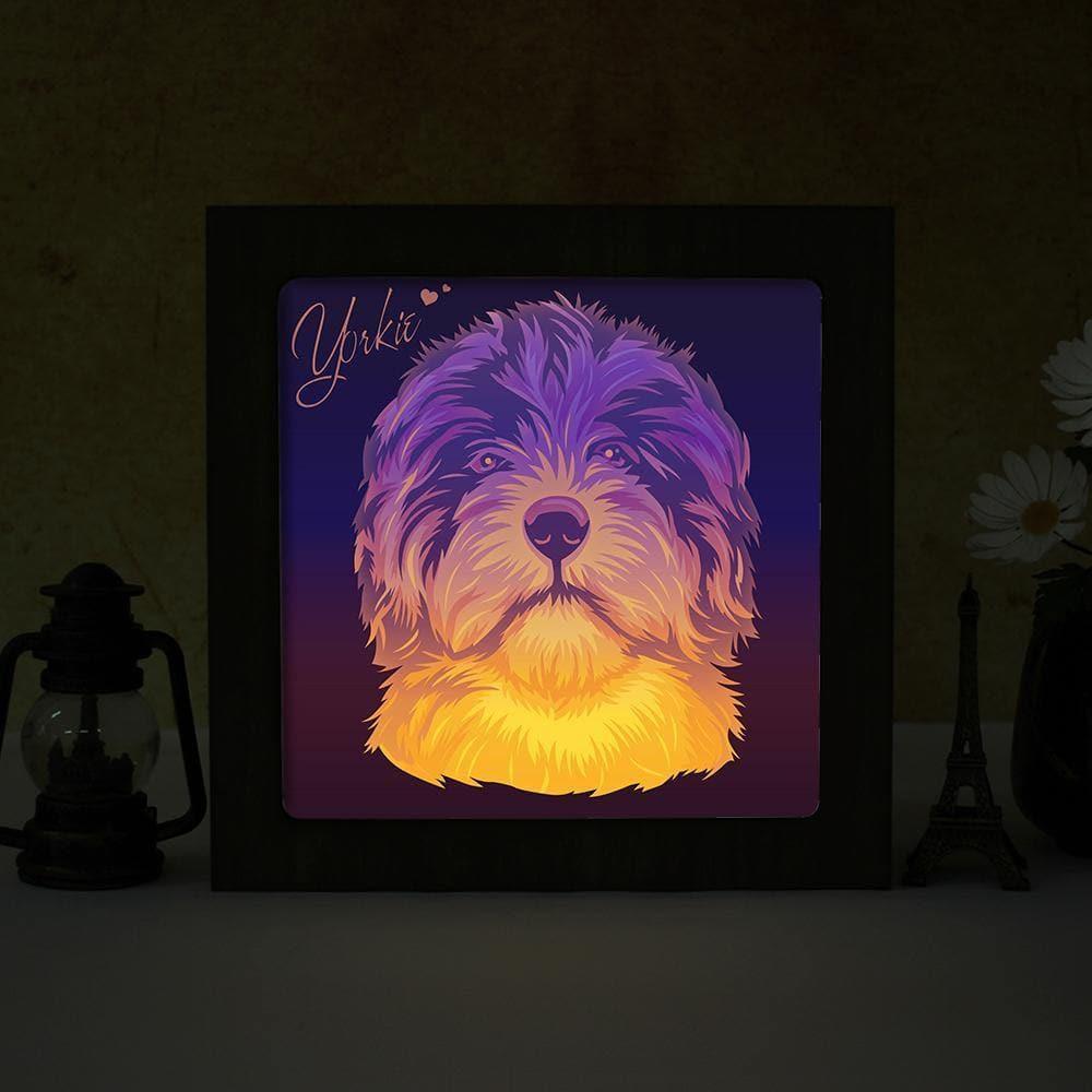 Yorkie – Paper Cut Light Box File - Cricut File - 8x8 inches - LightBoxGoodMan - LightboxGoodman