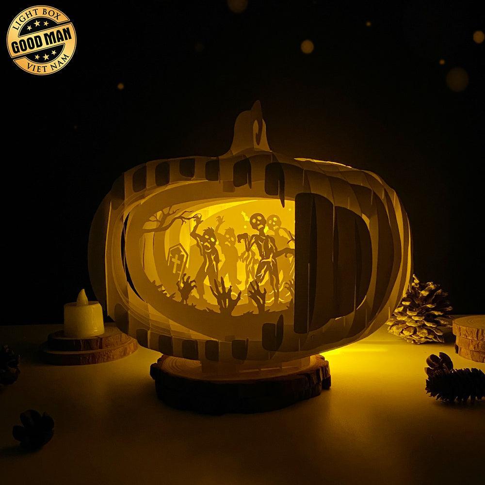 Zombie - 3D Pop-up Light Box Pumpkin File - Cricut File - LightBoxGoodMan - LightboxGoodman