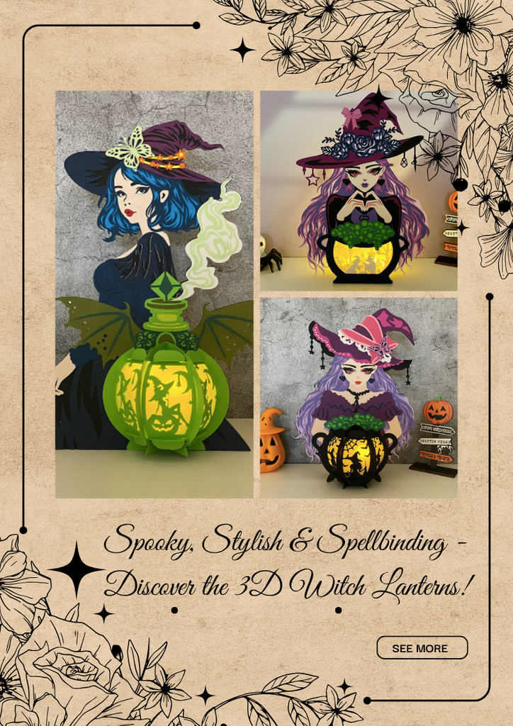 Spooky, Stylish & Spellbinding – Discover the 3D Witch Lanterns! - LightboxGoodman