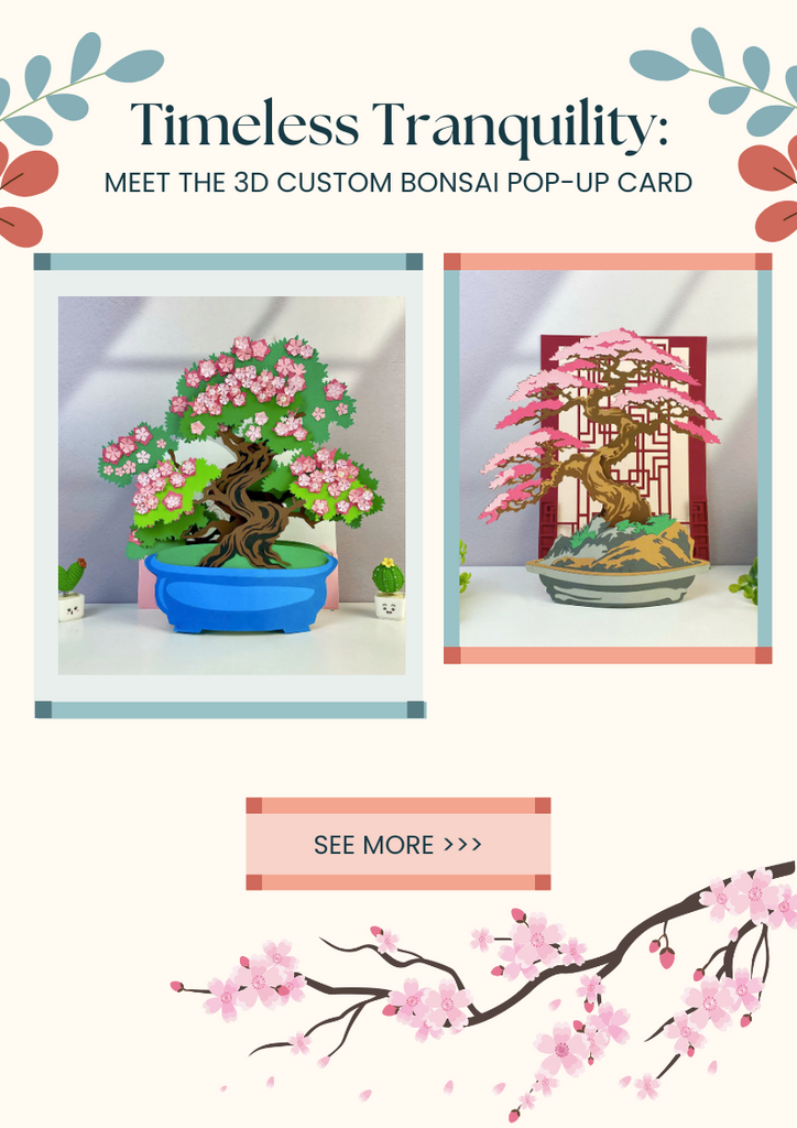 Timeless Tranquility: Meet the 3D Custom Bonsai Pop-Up Card - LightboxGoodman