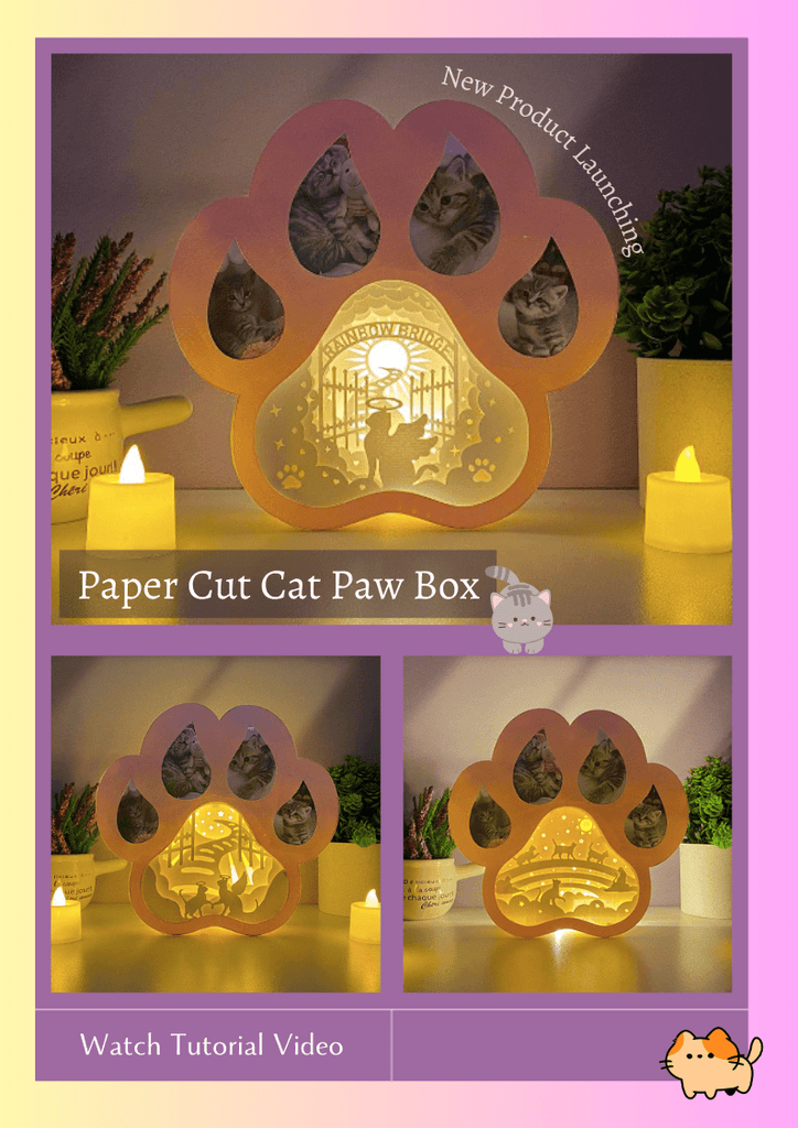 NEW PRODUCT LAUNCHING: Paper Cut Cat Paw Box - LightboxGoodman