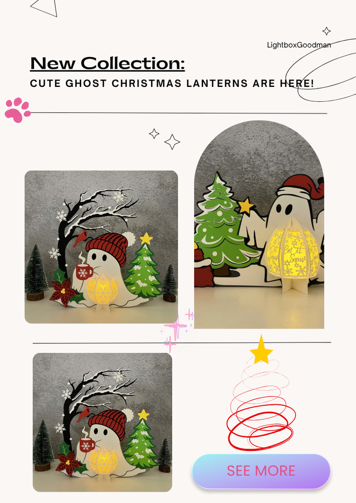 New Collection: Cute Ghost Christmas Lanterns Are Here! - LightboxGoodman