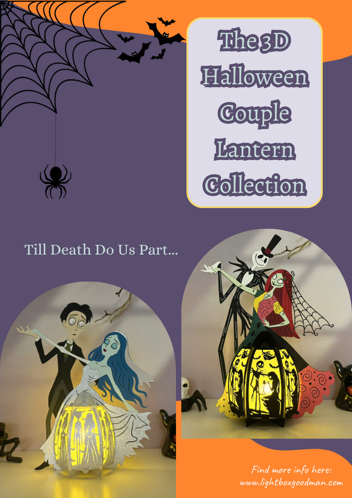 Till Death Do Us Part: The 3D Halloween Couple Lantern Collection - LightboxGoodman