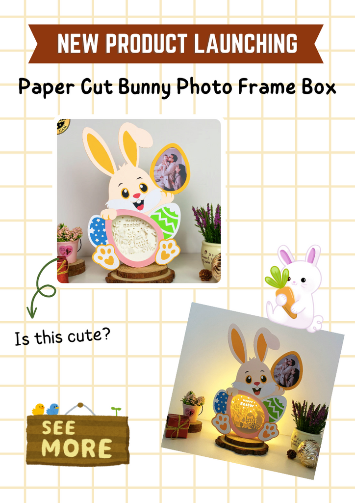 NEW PRODUCT LAUNCHING: Paper Cut Bunny Photo Frame Box - LightboxGoodman