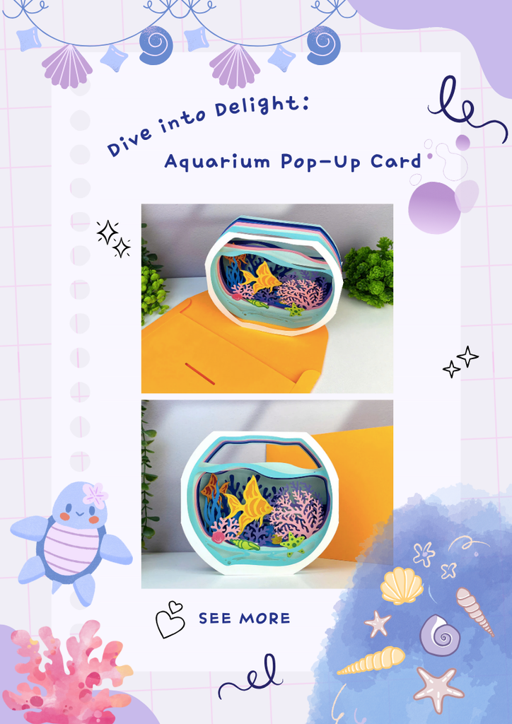 Dive into Delight: Meet the 3D Custom Aquarium Pop-Up Card - LightboxGoodman