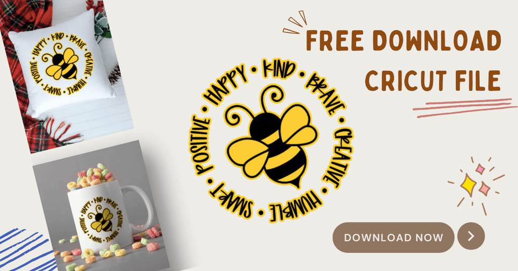 Free Templates - Bee Circle - Cricut File - LightBoxGoodMan