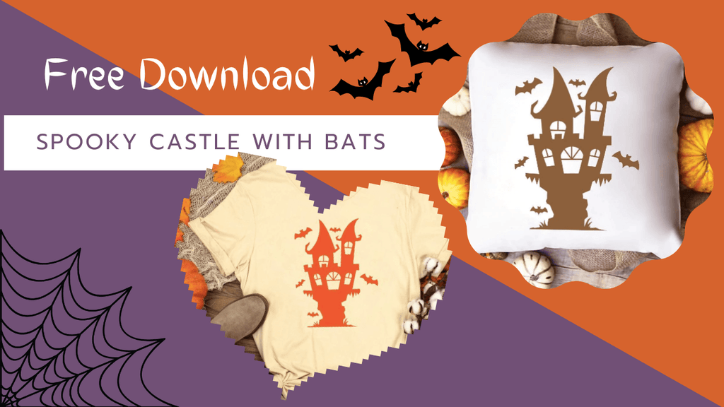 Free Templates - Spooky Castle With Bats - Shadow Box - LightBoxGoodMan