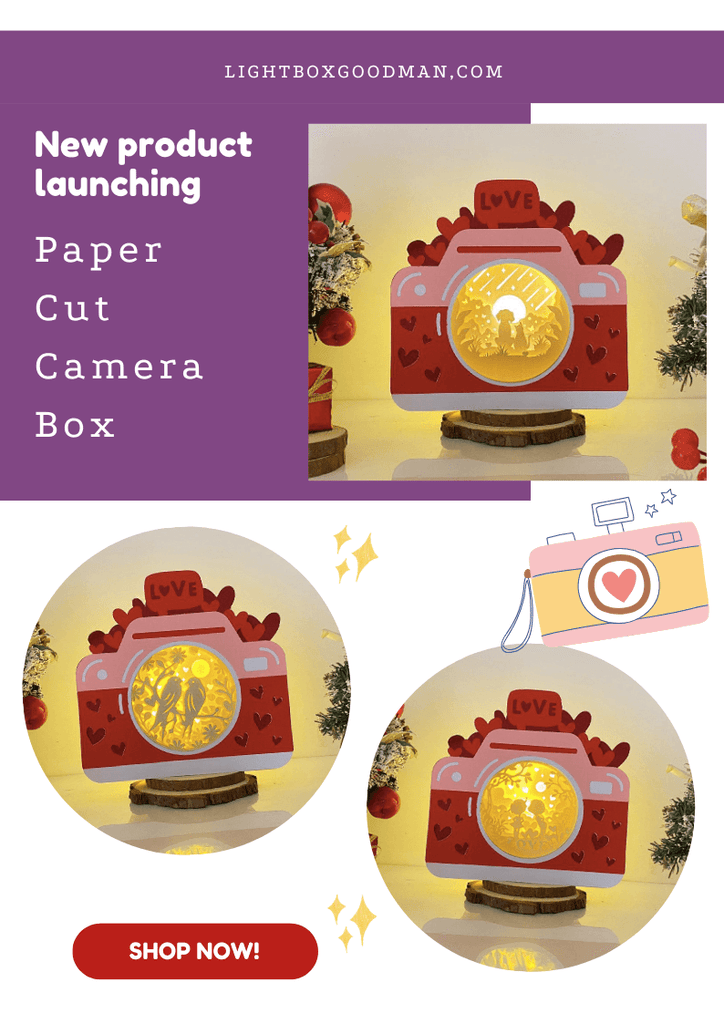 NEW PRODUCT LAUNCHING: Paper Cut Camera Box - LightboxGoodman
