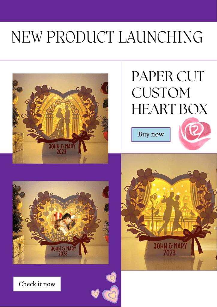 NEW PRODUCT LAUNCHING: Paper Cut Custom Heart Box - LightboxGoodman