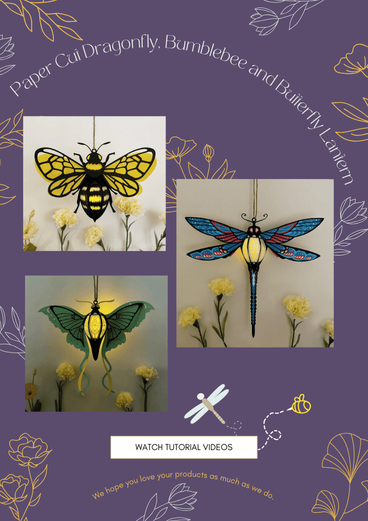 NEW PRODUCT LAUNCHING: Paper Cut Dragonfly, Bumblebee and Butterfly Lantern - LightboxGoodman