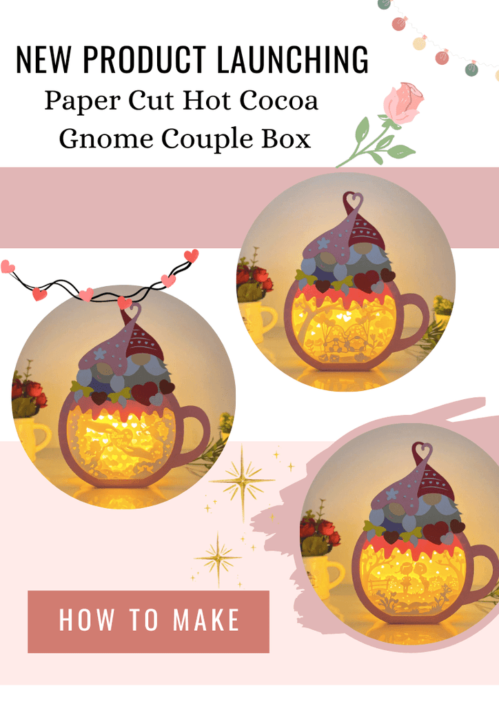 NEW PRODUCT LAUNCHING: Paper Cut Hot Cocoa Gnome Couple Box - LightboxGoodman