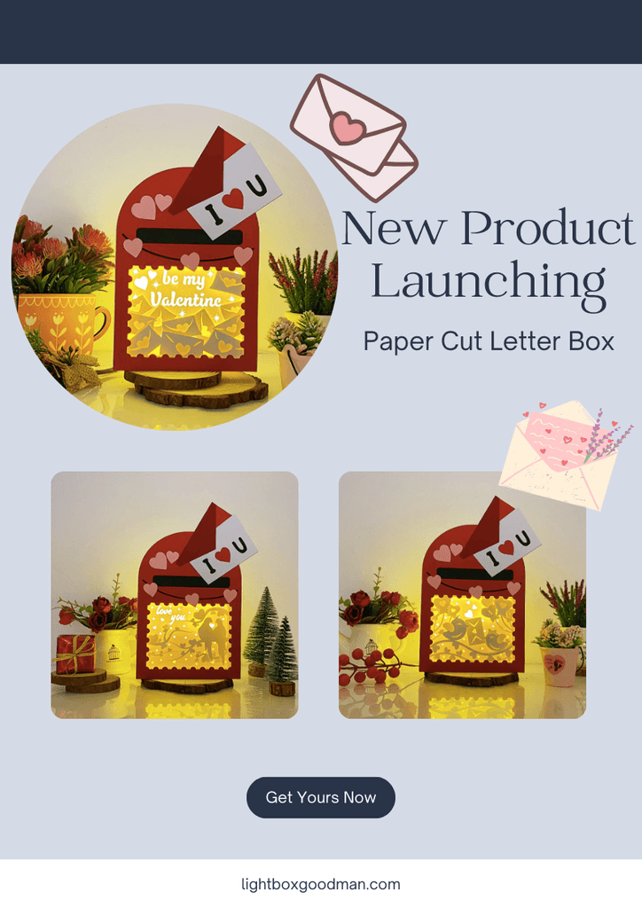 NEW PRODUCT LAUNCHING: Paper Cut Letter Box - LightboxGoodman