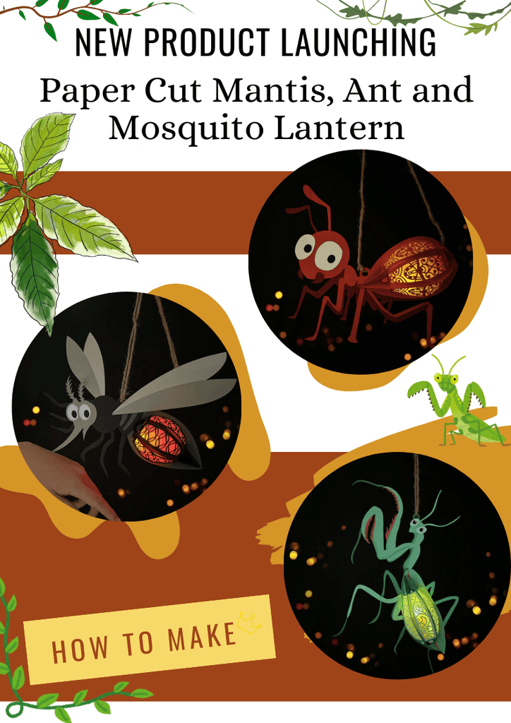 NEW PRODUCT LAUNCHING: Paper Cut Mantis, Ant and Mosquito Lantern - LightboxGoodman