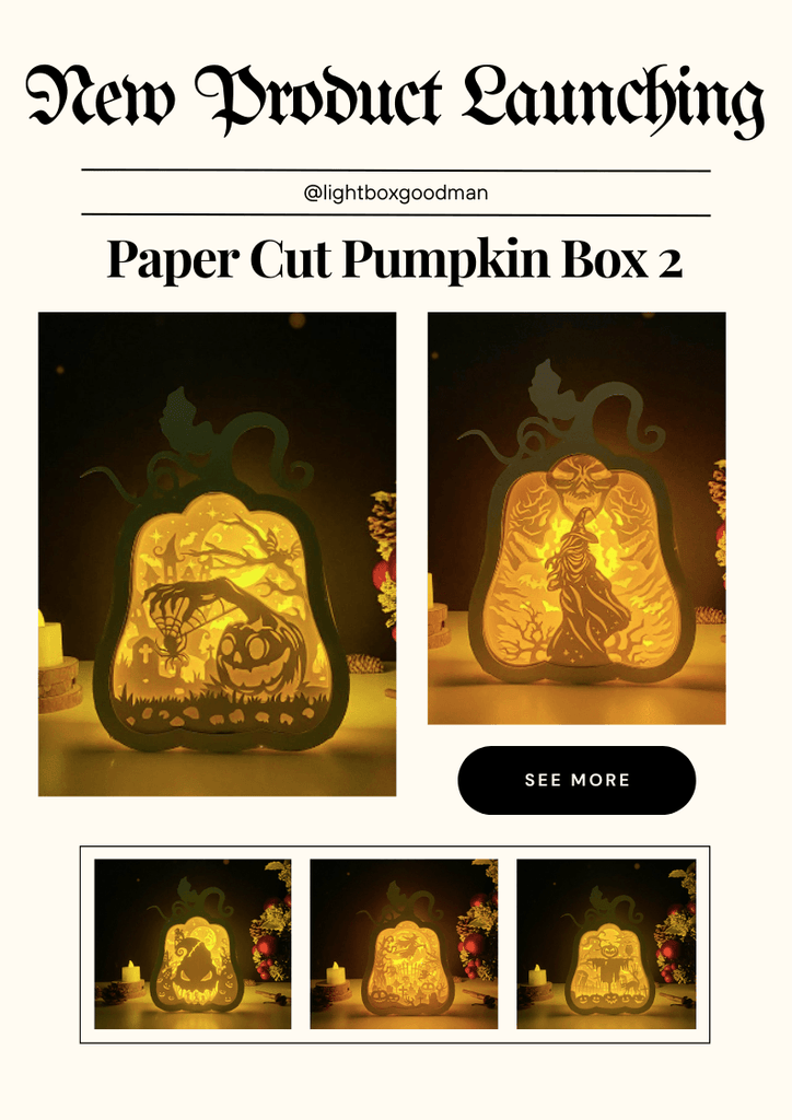 NEW PRODUCT LAUNCHING: Paper Cut Pumpkin Box 2 - Lightboxgoodman