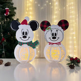 Pack 2 Snowman Minnie And Mickey - 3D Christmas Lantern File - Cricut File - LightBoxGoodMan