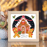 Christmas Gingerbread – Paper Cut Light Box File - Cricut File - 8x8" - LightBoxGoodMan