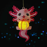 Pink Axolotl - 3D Pink Axolotl Lantern File - 9.6x4.6