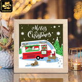 Christmas Camper – Paper Cut Light Box File - Cricut File - 8x8" - LightBoxGoodMan