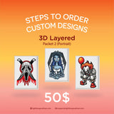3D Layered Portrait Custom Designs