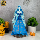 Corpse Bride - Halloween Themed 3D Lantern File - Cricut File 1 - LightBoxGoodMan