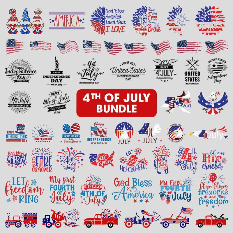 4th Of July Bundle - Cricut File - Svg, Png, Dxf, Eps - LightBoxGoodMan - LightboxGoodman