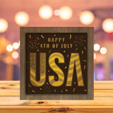 4th Of July USA - Paper Cutting Light Box - LightBoxGoodman
