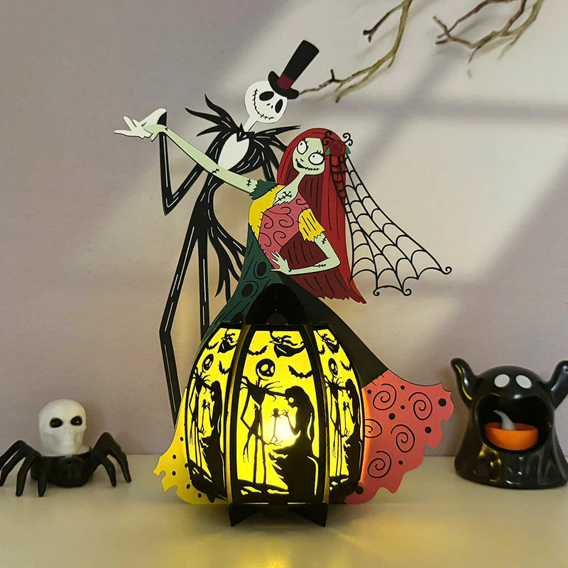 Nightmare Dance Couple - 3D Halloween Couple Lantern File - Cricut File - LightBoxGoodMan