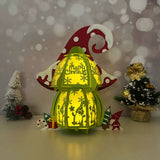 Mushroom Xmas - 3D Christmas Lantern File - Cricut File 1 - LightBoxGoodMan