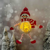 Snowman Hanging - 3D Christmas Lantern File - Cricut File 1 - LightBoxGoodMan