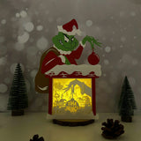 Merry Grinchmas - Grinch Papercut Lightbox File - Cricut File 3 - LightBoxGoodMan