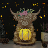 Highland Cow - 3D Highland Cow Lantern File - 7.9x8.6