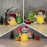 Pack 3 Christmas Ghost - 3D Christmas Lantern File - Cricut File - LightBoxGoodMan