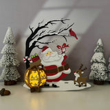 Happy Santa - 3D Christmas Lantern File - Cricut File 5 - LightBoxGoodMan