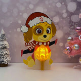 Xmas Skye - Christmas Themed 3D Paw Patrol Lantern File - Cricut File 1 - LightBoxGoodMan