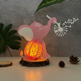 Elephant - 3D Elephant Lantern File - 7.8x10.8" - Cricut File - LightBoxGoodMan