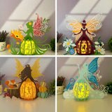 Pack 4 Different Fairy Lantern - 3D Four Season Fairy Lantern File - Cricut File - LightBoxGoodMan